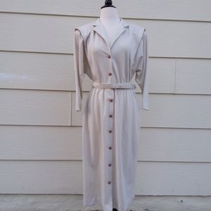 Vintage Willi of California Cream Belted Coat M